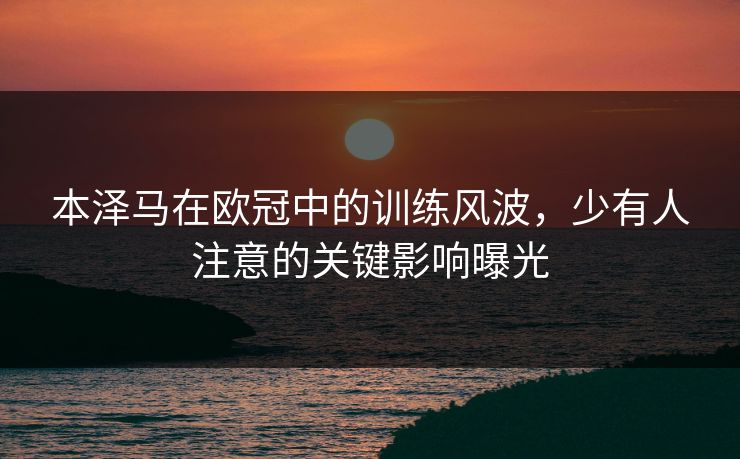 本泽马在欧冠中的训练风波，少有人注意的关键影响曝光